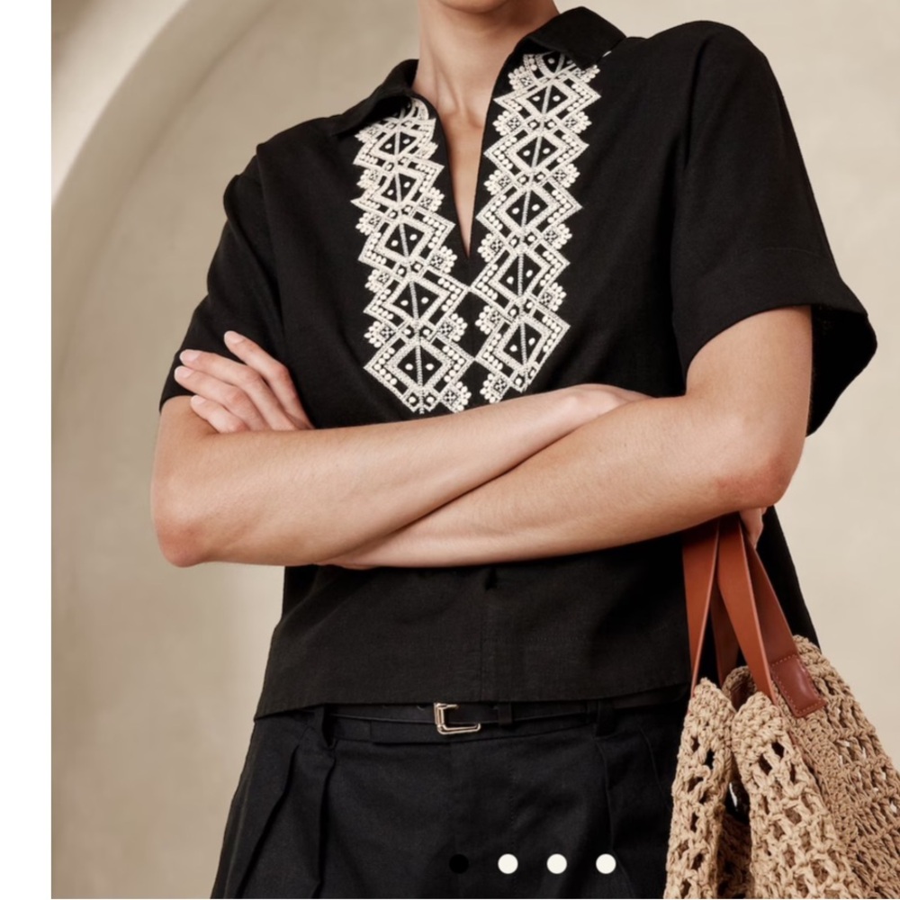 NWT linen blend lightweight and breathable fabric for warm days women’s shirt si